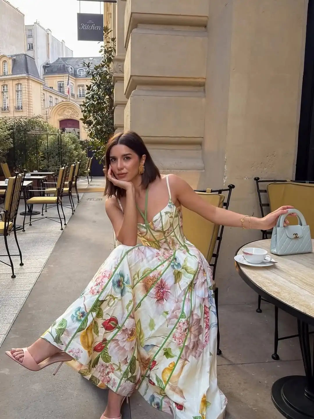 Floral Halter Maxi Dress