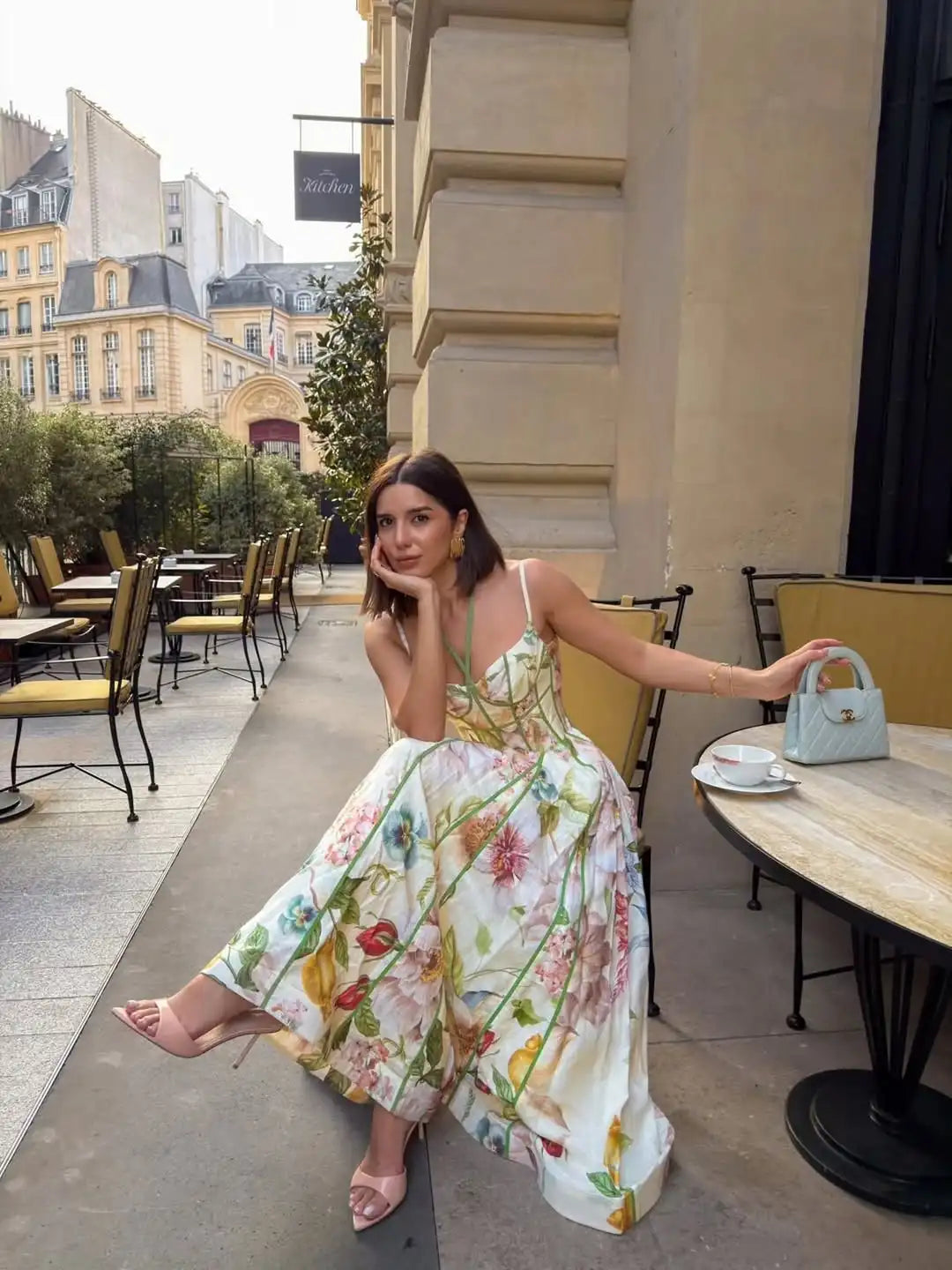 Floral Halter Maxi Dress