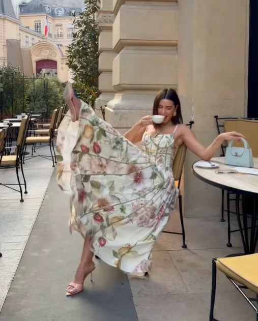 Floral Halter Maxi Dress