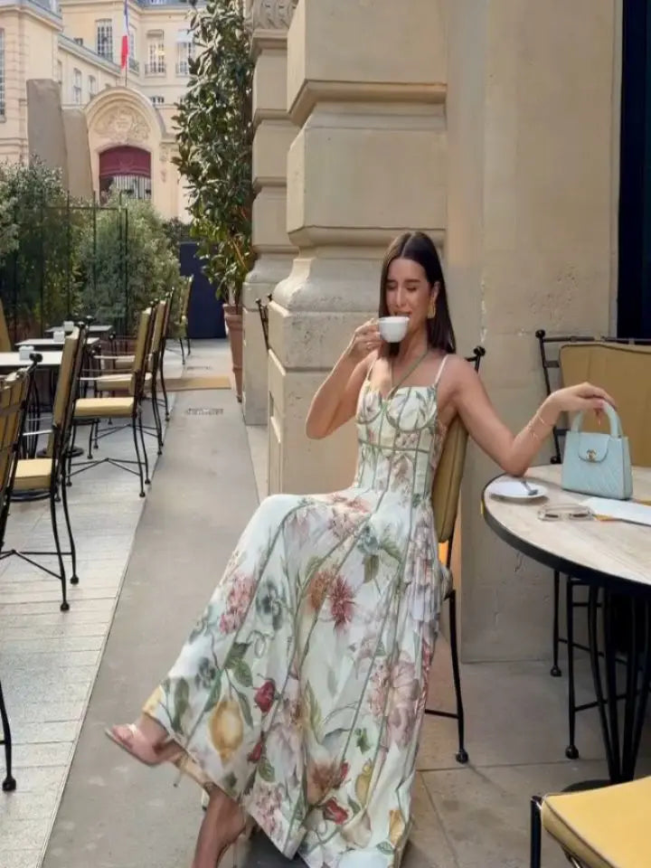 Floral Halter Maxi Dress