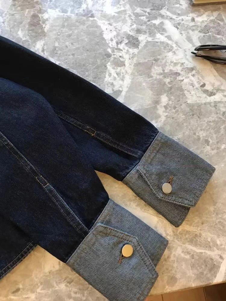 Retro Contrast Denim Jacket