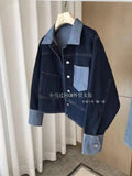 Retro Contrast Denim Jacket