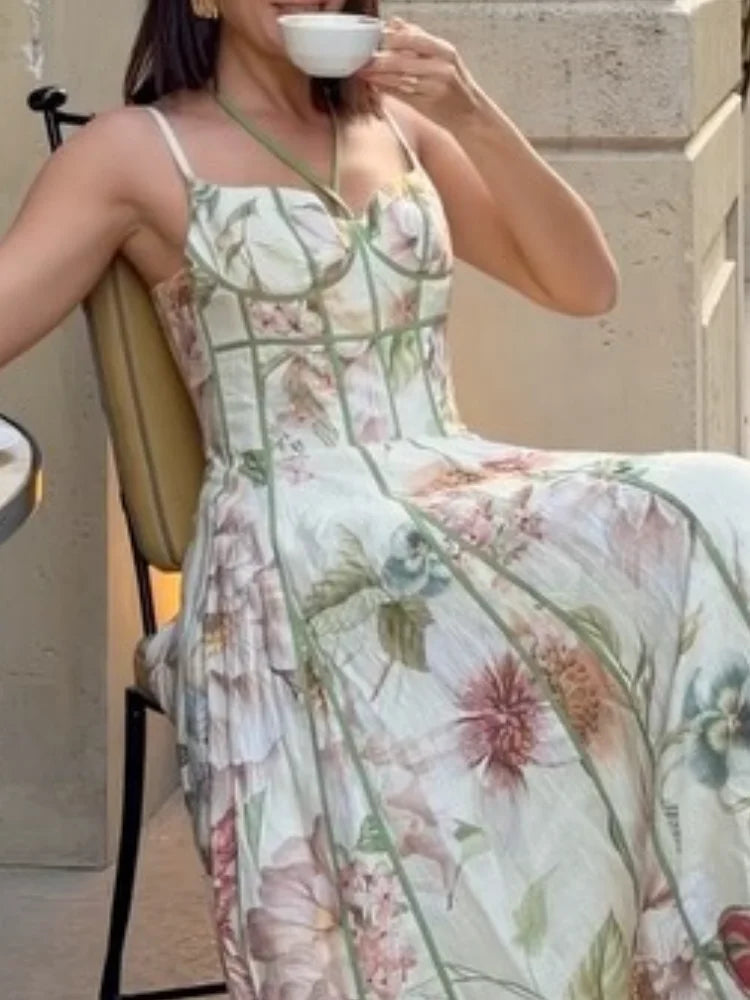 Floral Halter Maxi Dress