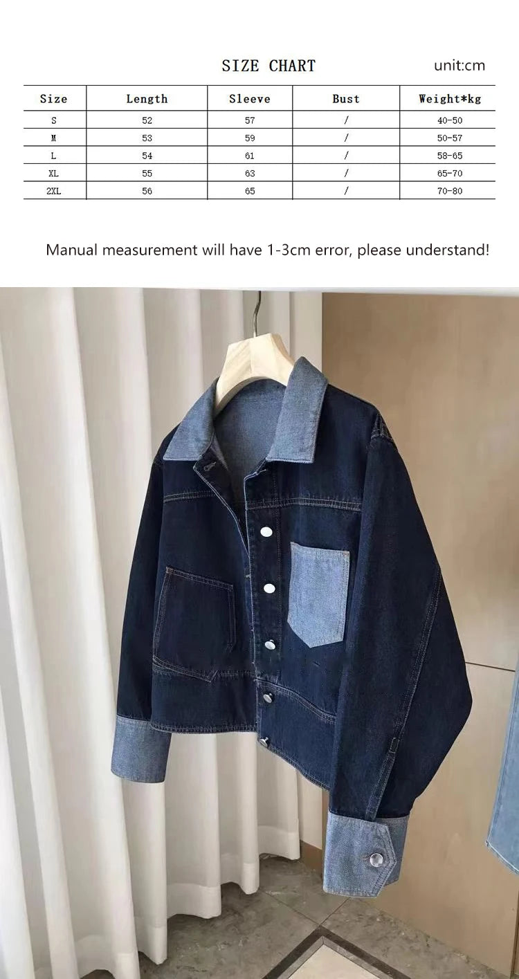 Retro Contrast Denim Jacket