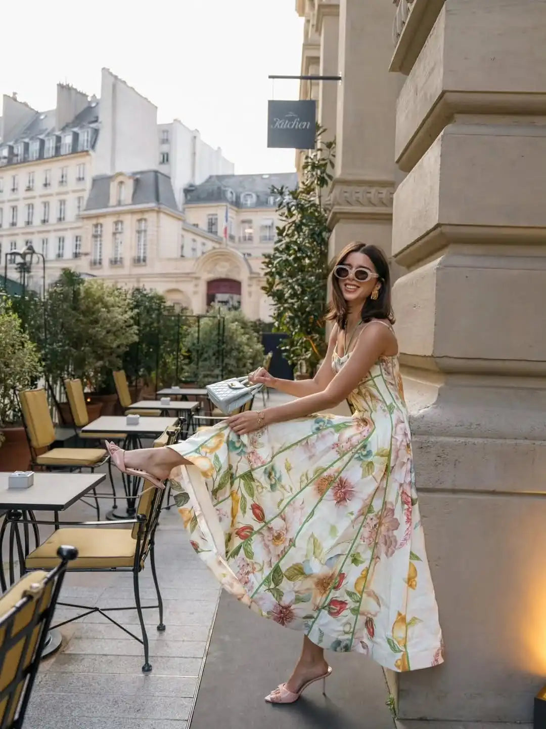 Floral Halter Maxi Dress