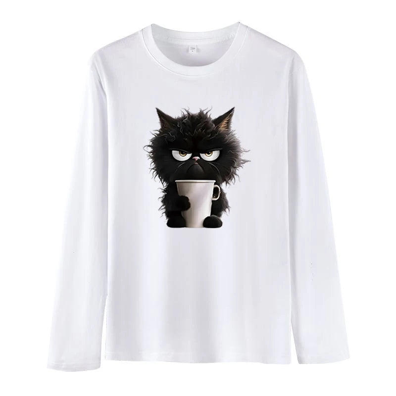 Funny Cat Print T-Shirt