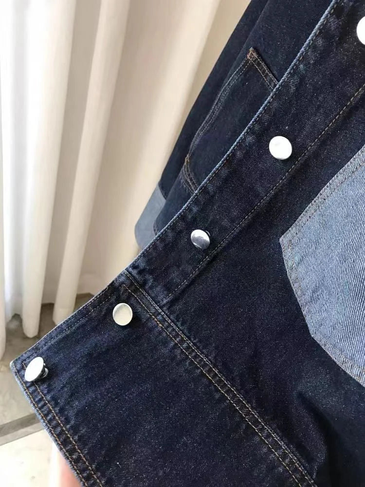 Retro Contrast Denim Jacket