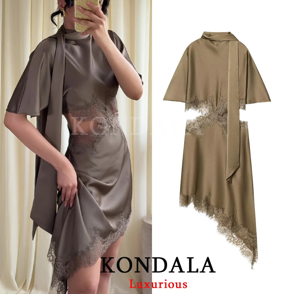 Elegant Asymmetrical Mini Dress
