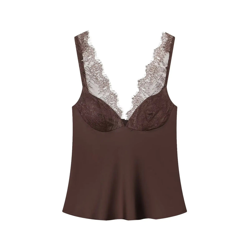 Lace Sling Sleeveless Top