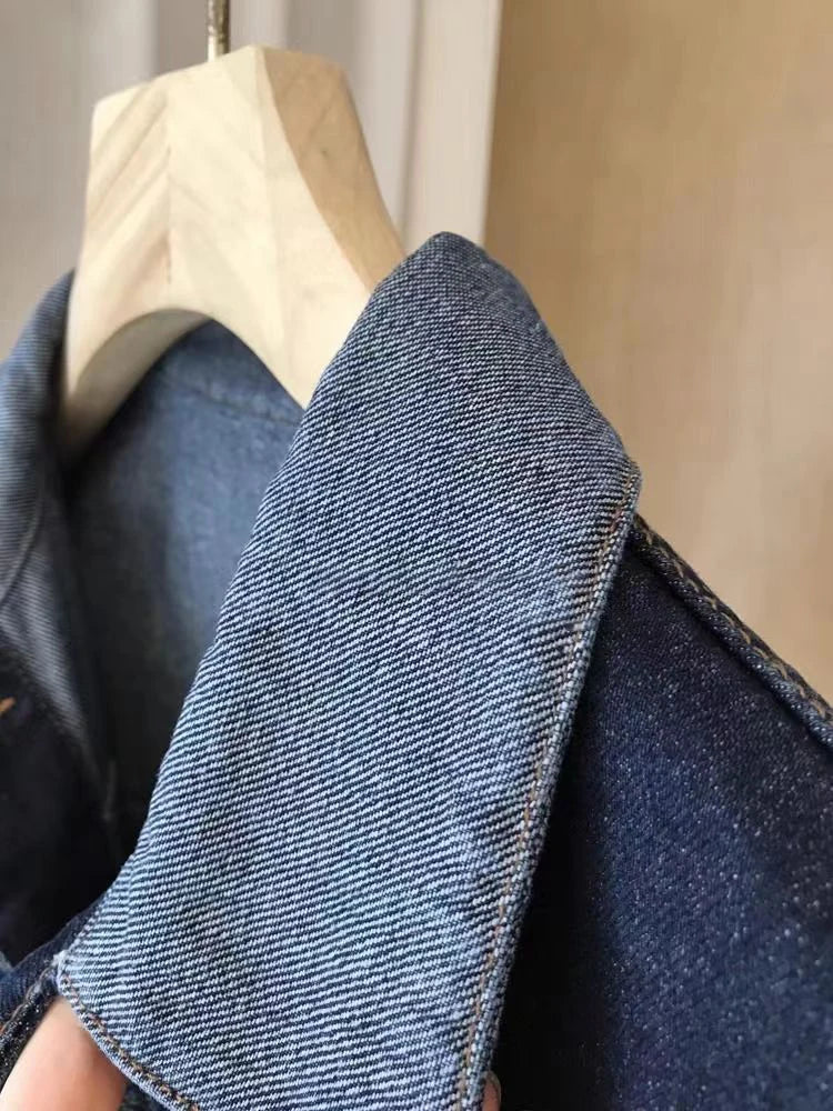 Retro Contrast Denim Jacket