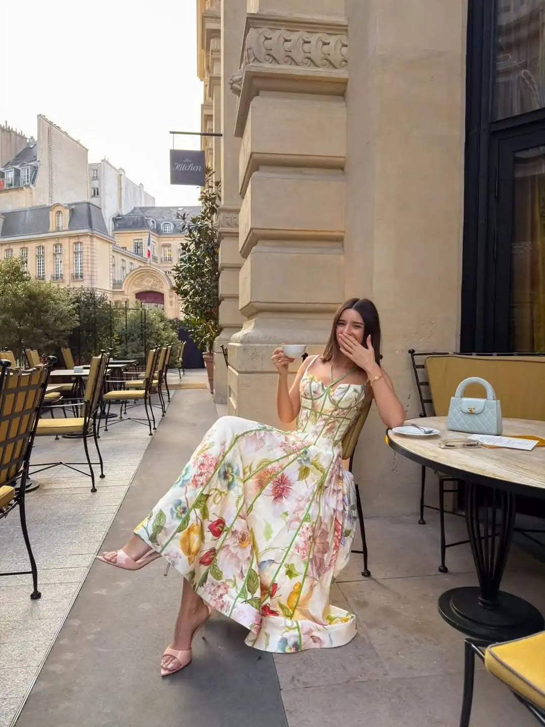 Floral Halter Maxi Dress