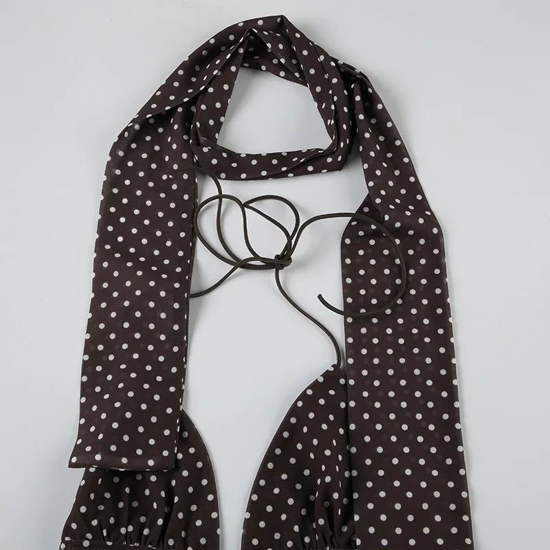 Polka Dot Spaghetti Strap Camisole Top