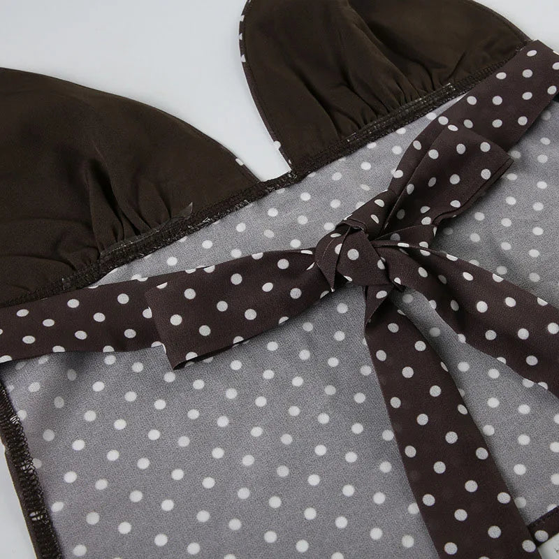 Polka Dot Spaghetti Strap Camisole Top