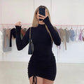 Black Velvet Mini Dress